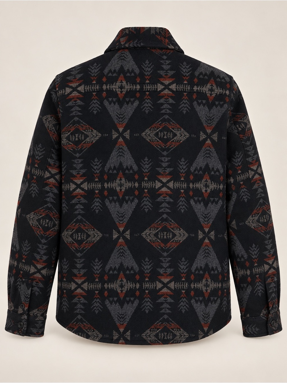 JACHS New York Men’s Aztec Sherpa-Lined Jacket, Size L - Picture 3 of 7